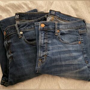 2 pair like new Gap skinny jeans size 12/31 Tall
